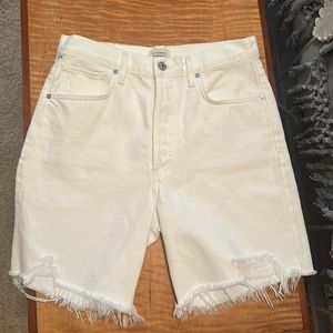 Citizen’s of Humanity White Denim Shorts NWT